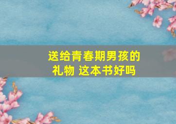 送给青春期男孩的礼物 这本书好吗